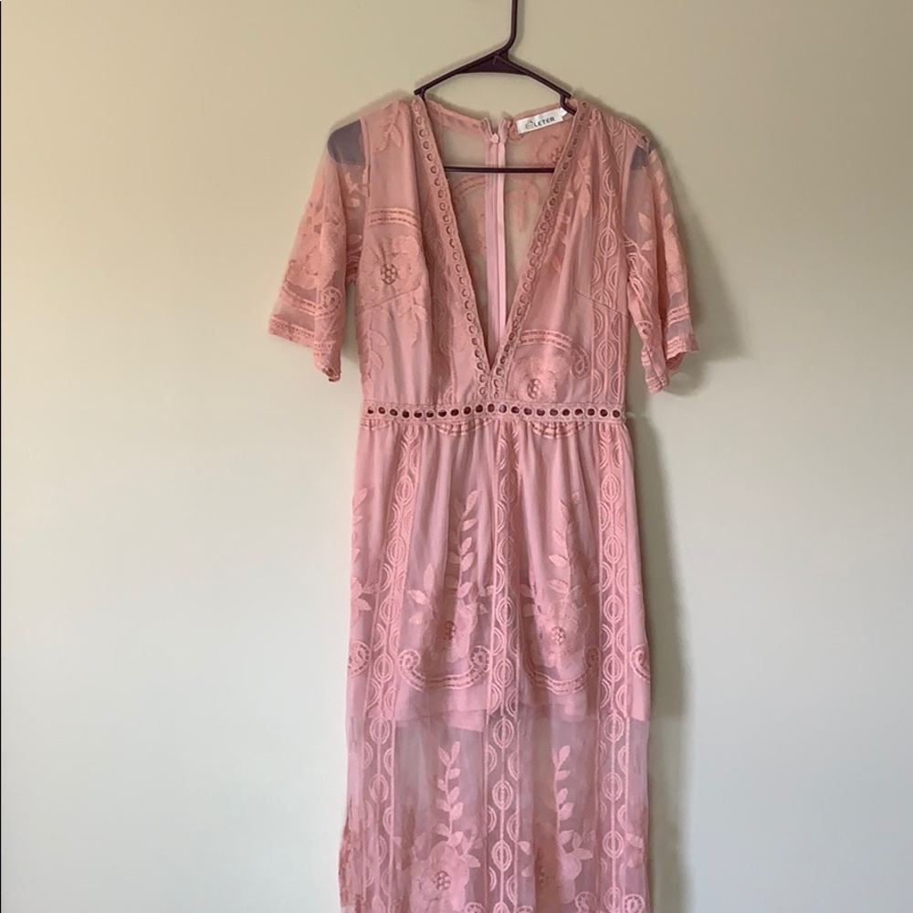 Lace romper dress